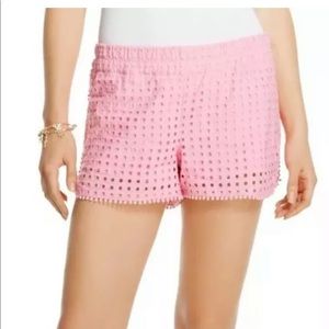 Lilly Pulitzer Target Pink Eyelet Womens L shorts
